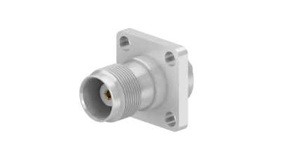 COAXIAL CONNECTOR, TNC, 50 Ohm, Straight panel cable jack (female), flange mount
