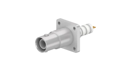COAXIAL CONNECTOR, SHV, 50 Ohm, Straight panel receptacle, jack (female), flange mount