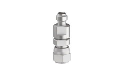 COAXIAL ADAPTER, PC 0.8 - PC 1, 50 Ohm, plug / jack (male / female)