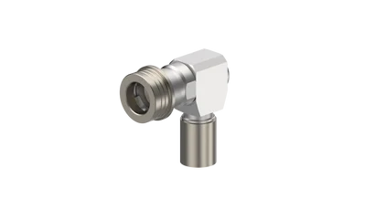 COAXIAL CONNECTOR, QN, 50 Ohm, Right angle cable plug (male)