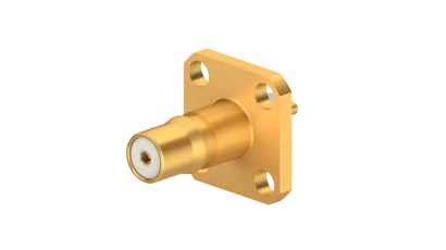 COAXIAL CONNECTOR, QMA, 50 Ohm, Straight panel receptacle, jack (female), flange mount