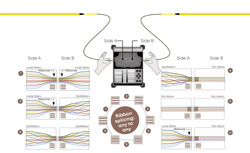 Schematische Darstellung des Ribbonisierungsprozesses