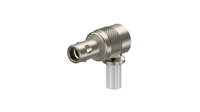 COAXIAL CONNECTOR, QLA-01, 50 Ohm, Right angle cable plug (male)