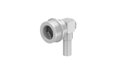 COAXIAL CONNECTOR, QN, 50 Ohm, Right angle cable plug (male)