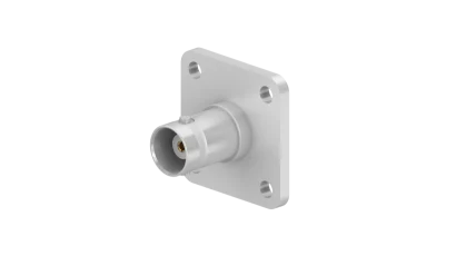 COAXIAL CONNECTOR, BNC, 50 Ohm, Straight panel receptacle, jack (female), flange mount