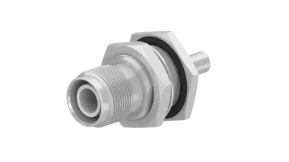 COAXIAL CONNECTOR, TNC-reverse, 50 Ohm, Straight bulkhead cable jack (female)