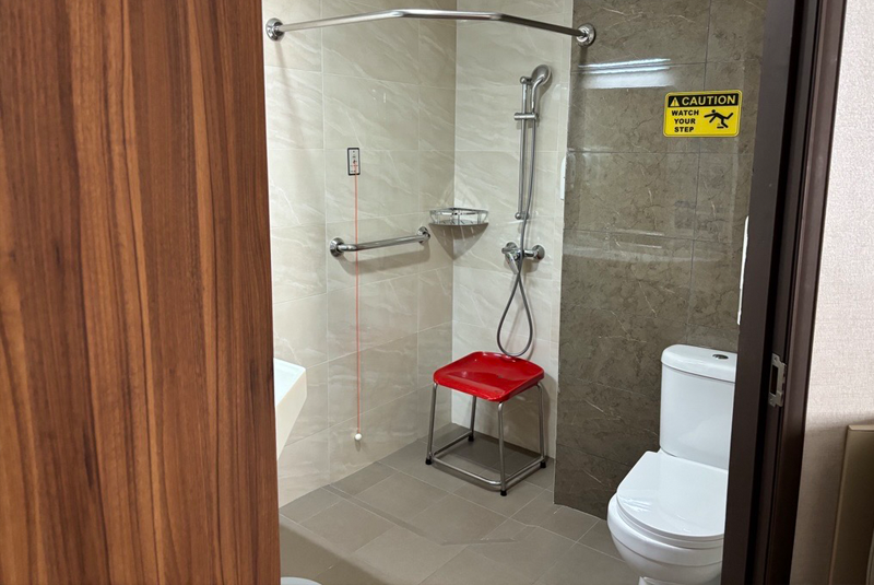 Bathroom with essential bath amenities for your comfort.
