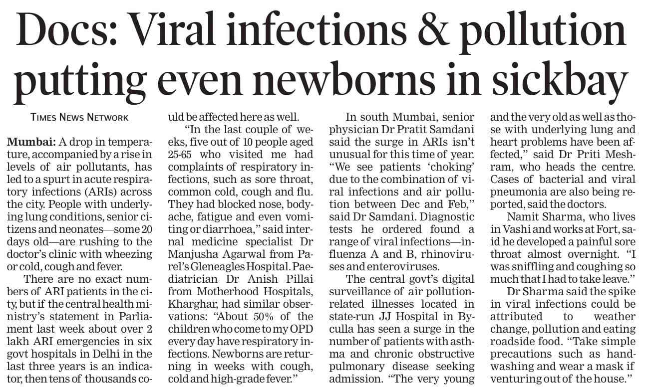 Docs Viral infections and pollution putting even newborns in sickbay