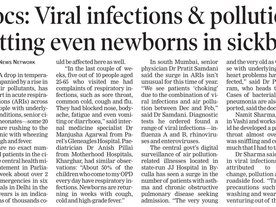 Docs Viral infections and pollution putting even newborns in sickbay Docs Viral infections and pollution putting even newborns in sickbay