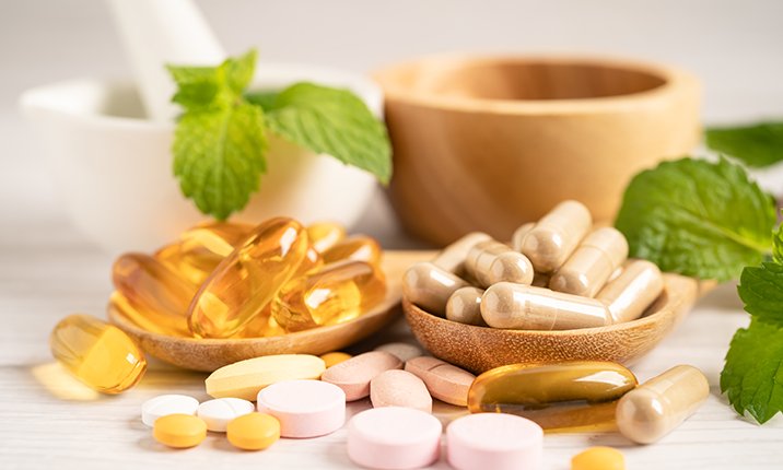 What supplements are good for heart health Vitamins and Supplements With Fresh Mint Leaves