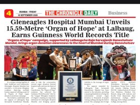 Gleneagles Hospital Mumbai Unveils 15.59-Metre 'Organ of Hope' at Lalbaug, Earns Guinness World Records Title Gleneagles Hospital Mumbai Unveils 15.59-Metre 'Organ of Hope' at Lalbaug, Earns Guinness World Records Title