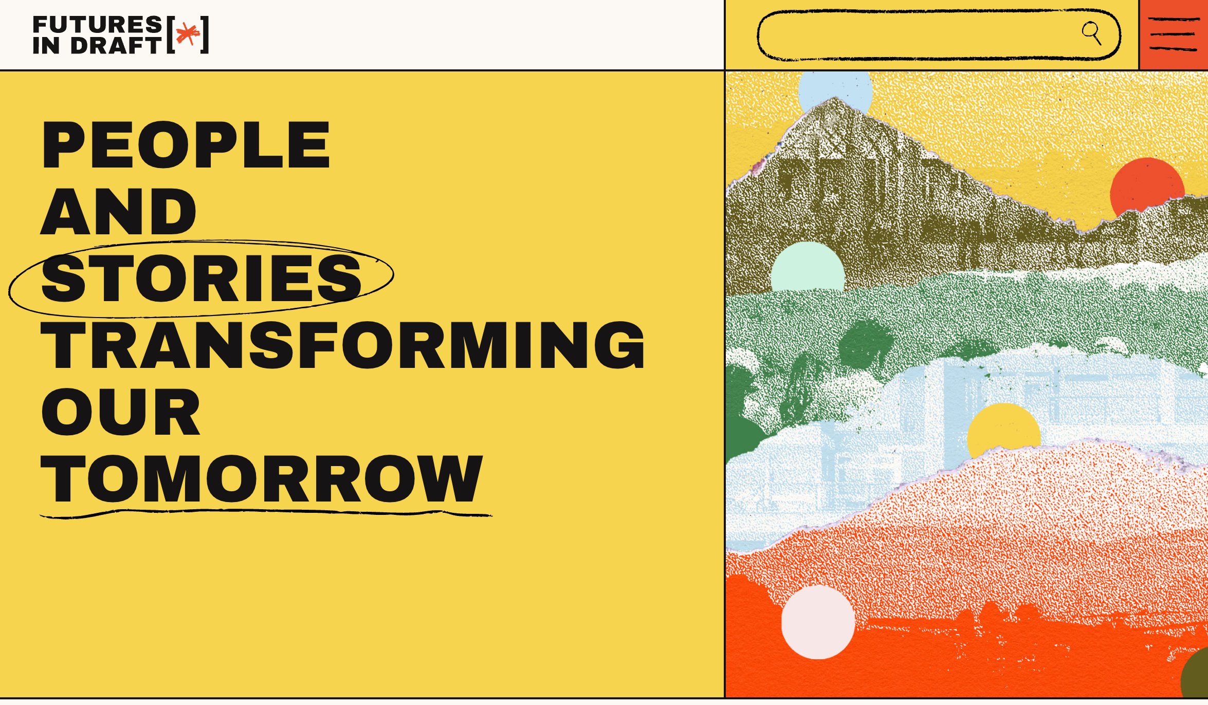 A screenshot of the Futures in Draft website homepage