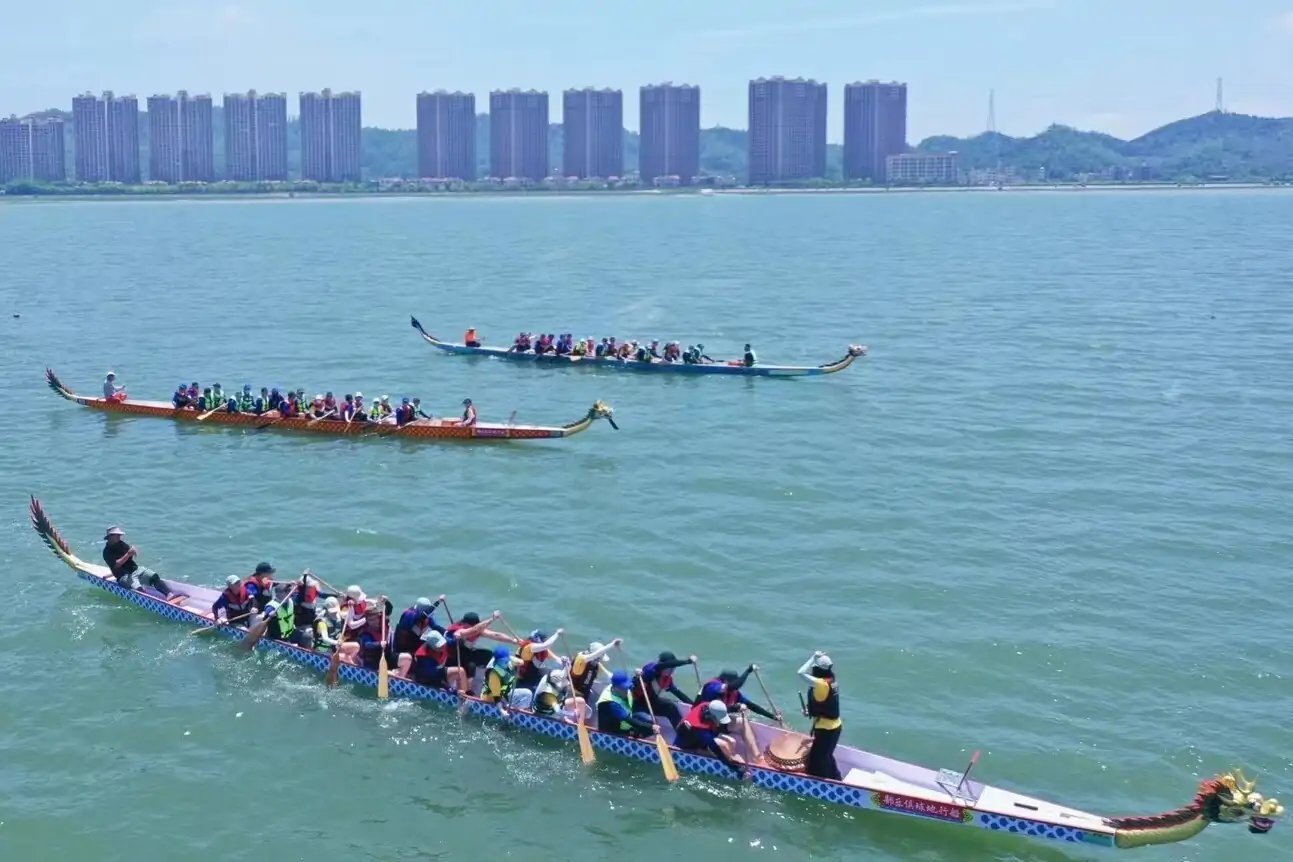 long boats in the water