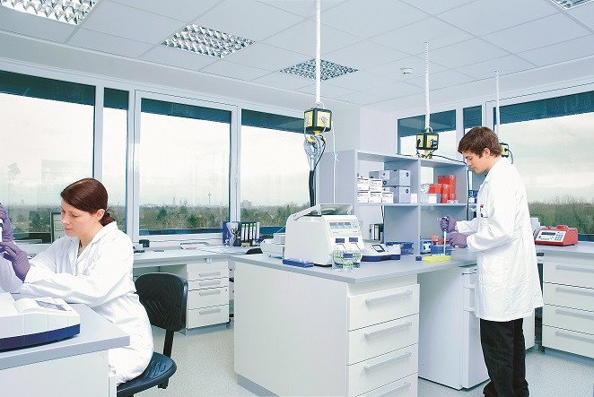 A Transfection laboratory in Cologne, Germany.