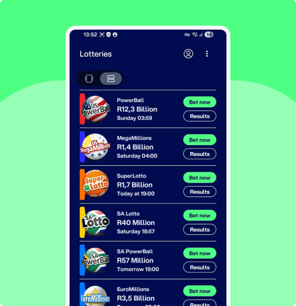 Lottoland app screenshot