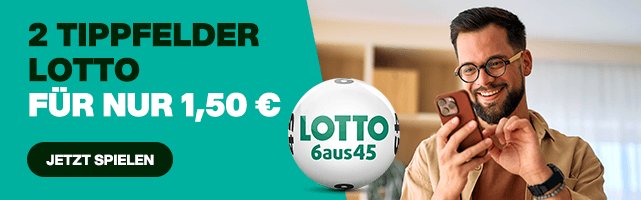 Angebot für 2 Tippfelder LOTTO für nur 1,50 €