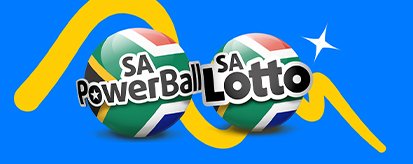 South Africa PowerBall logo and South African Lotto logo