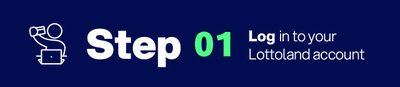 Teaser showing step 1: Log in to your Lottoland account