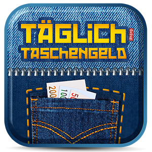 Logo vom Rubbellos "Täglich Taschengeld"