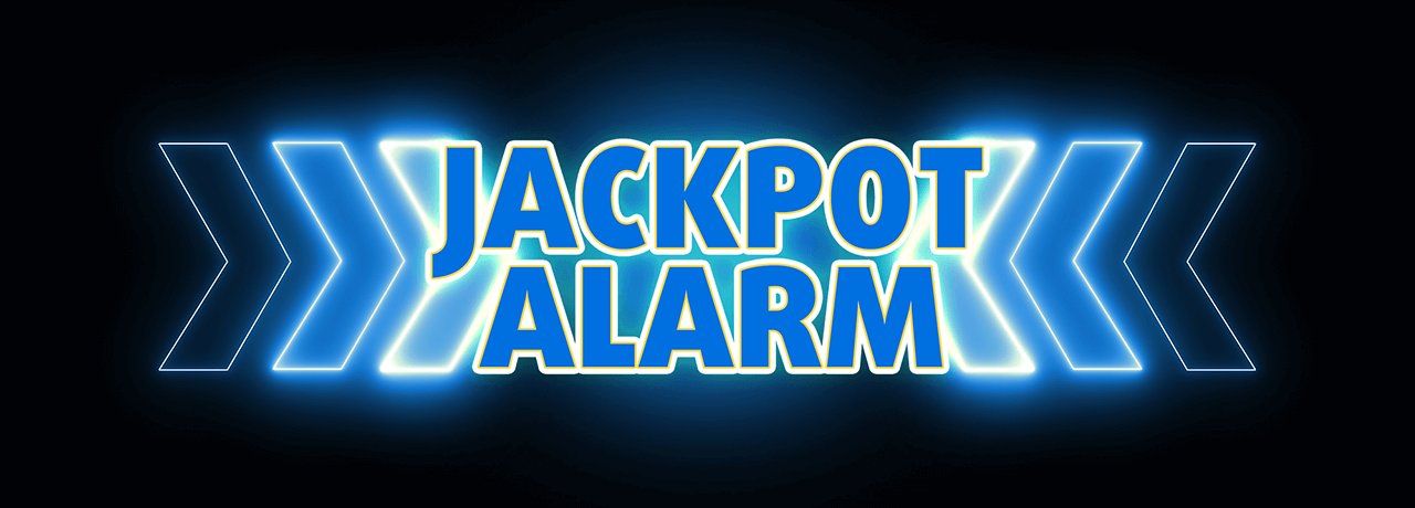 In blauen Neon-Farben: Jackpot-Alarm.