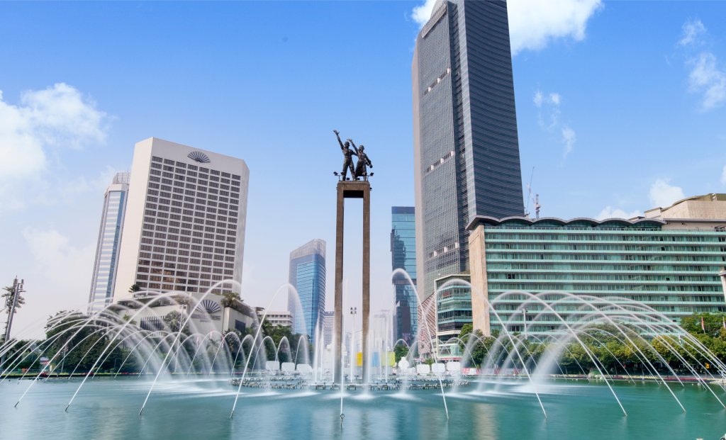Mandarin Oriental, Jakarta · Official destination photograph of the city centre; not a room view