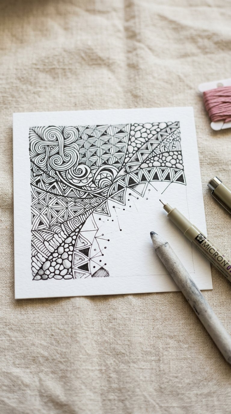 Zentangle — Material für Zentangle-Kunst