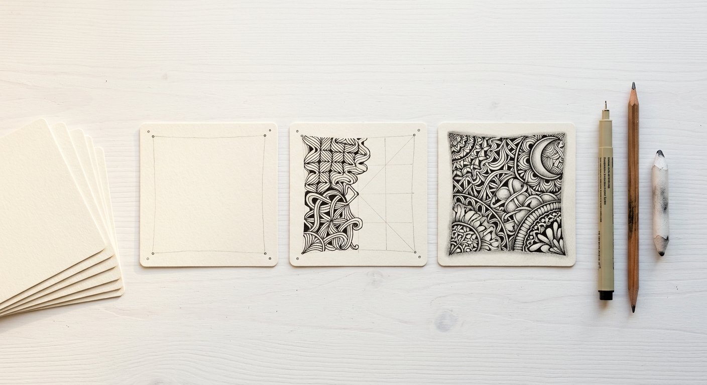 Zentangle Anleitung: Schritt für Schritt zeichnen lernen