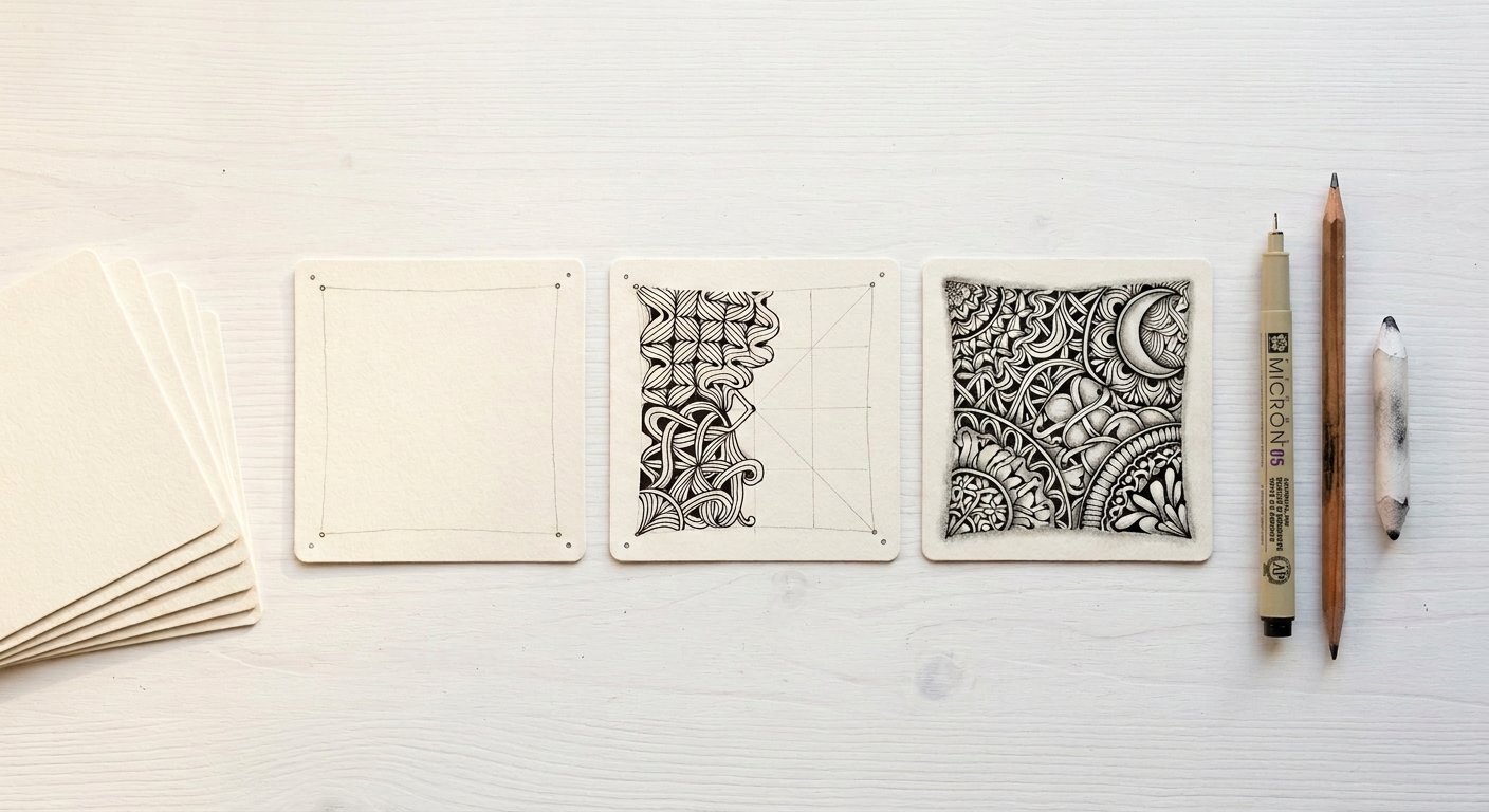 Zentangle Anleitung: Schritt für Schritt zeichnen lernen