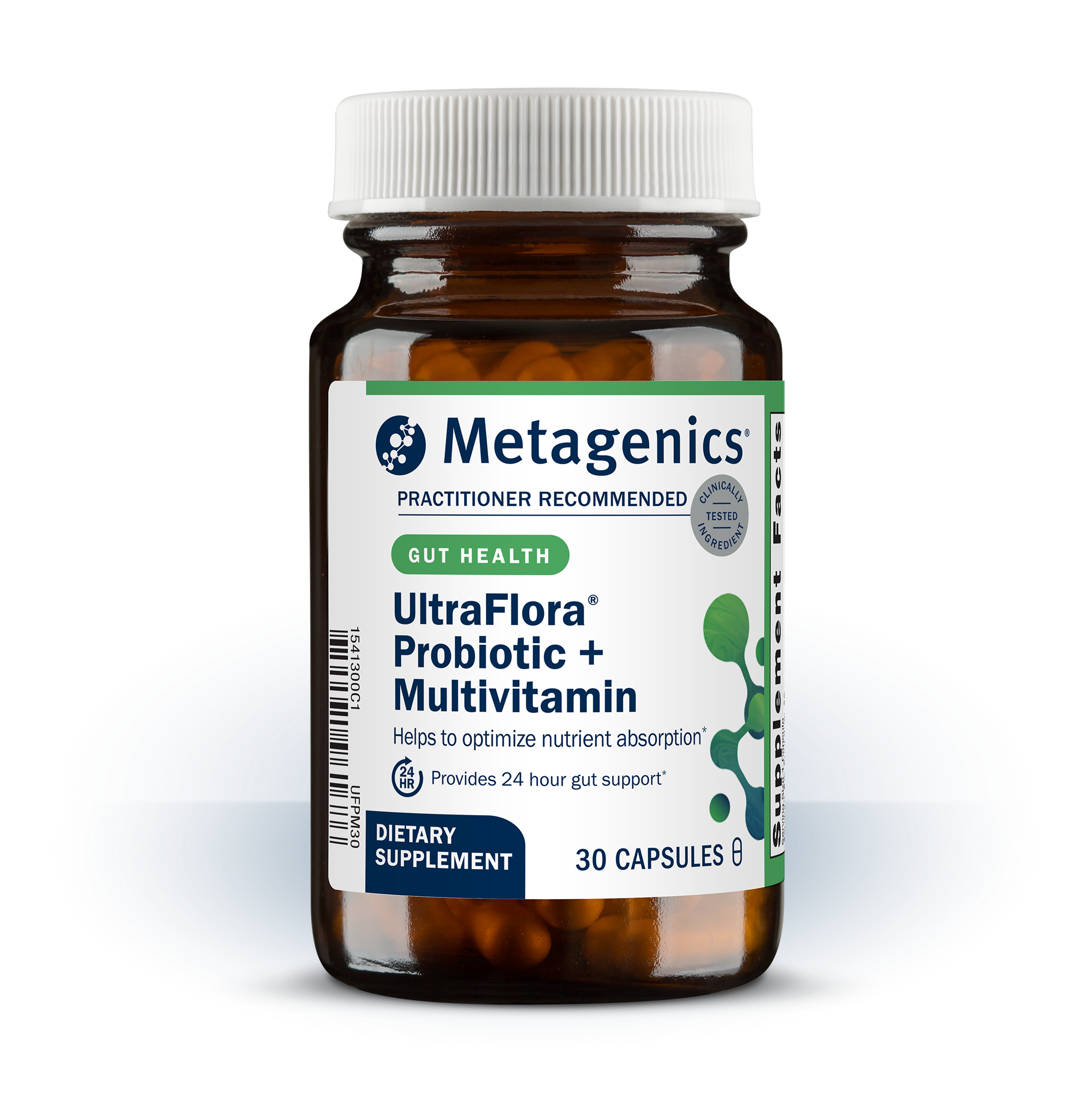 Metagenics UltraFlora Probiotic + Multivitamin bottle featured on the New Year page, combining gut, immune, and nutritional support in one formula, backed by our 60-day money back guarantee.