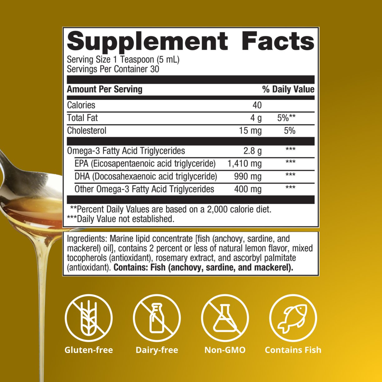 OmegaGenics® Fish Oil EPA-DHA 2400 mg Liquid 6