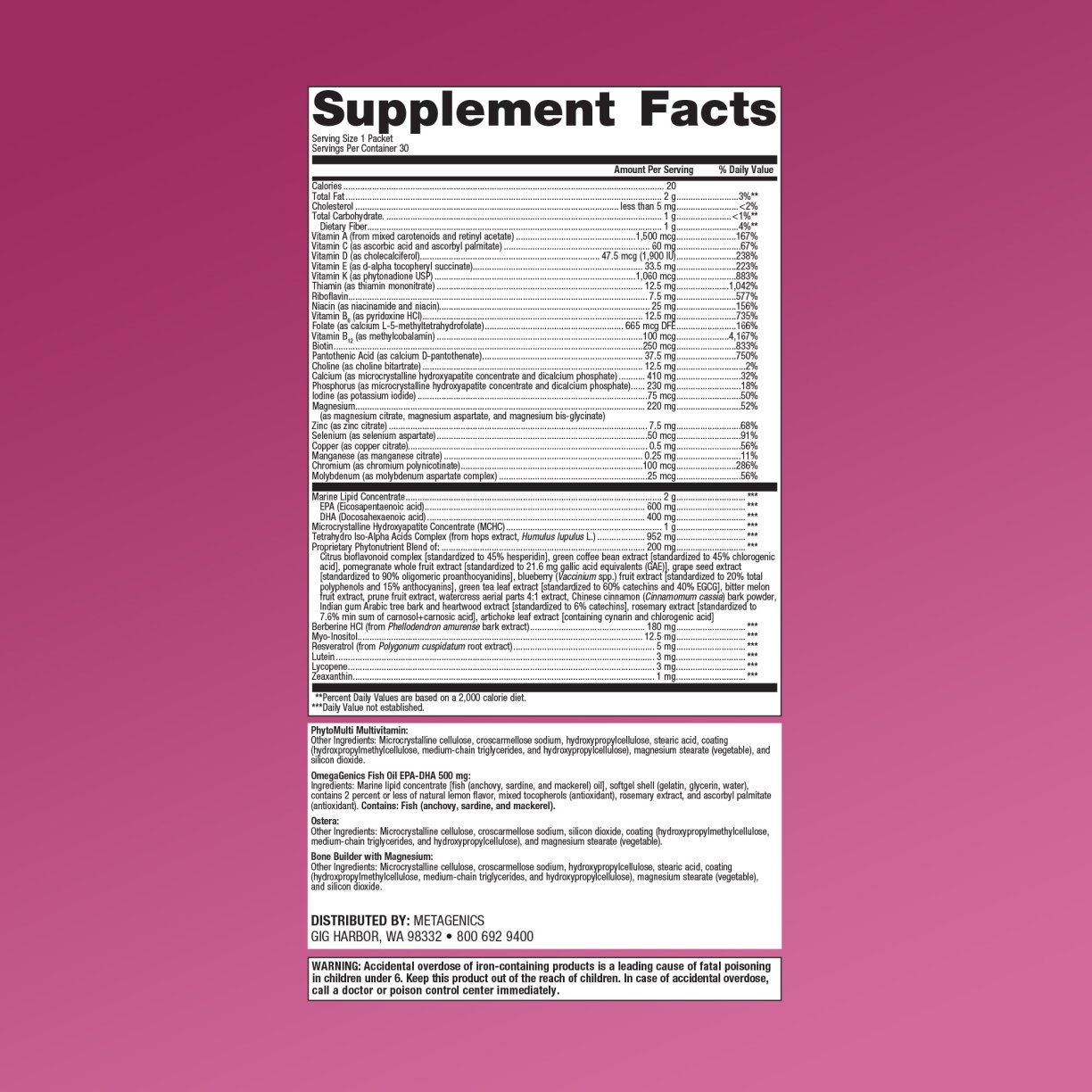Wellness Essentials® Women's Prime Daily Packs 1