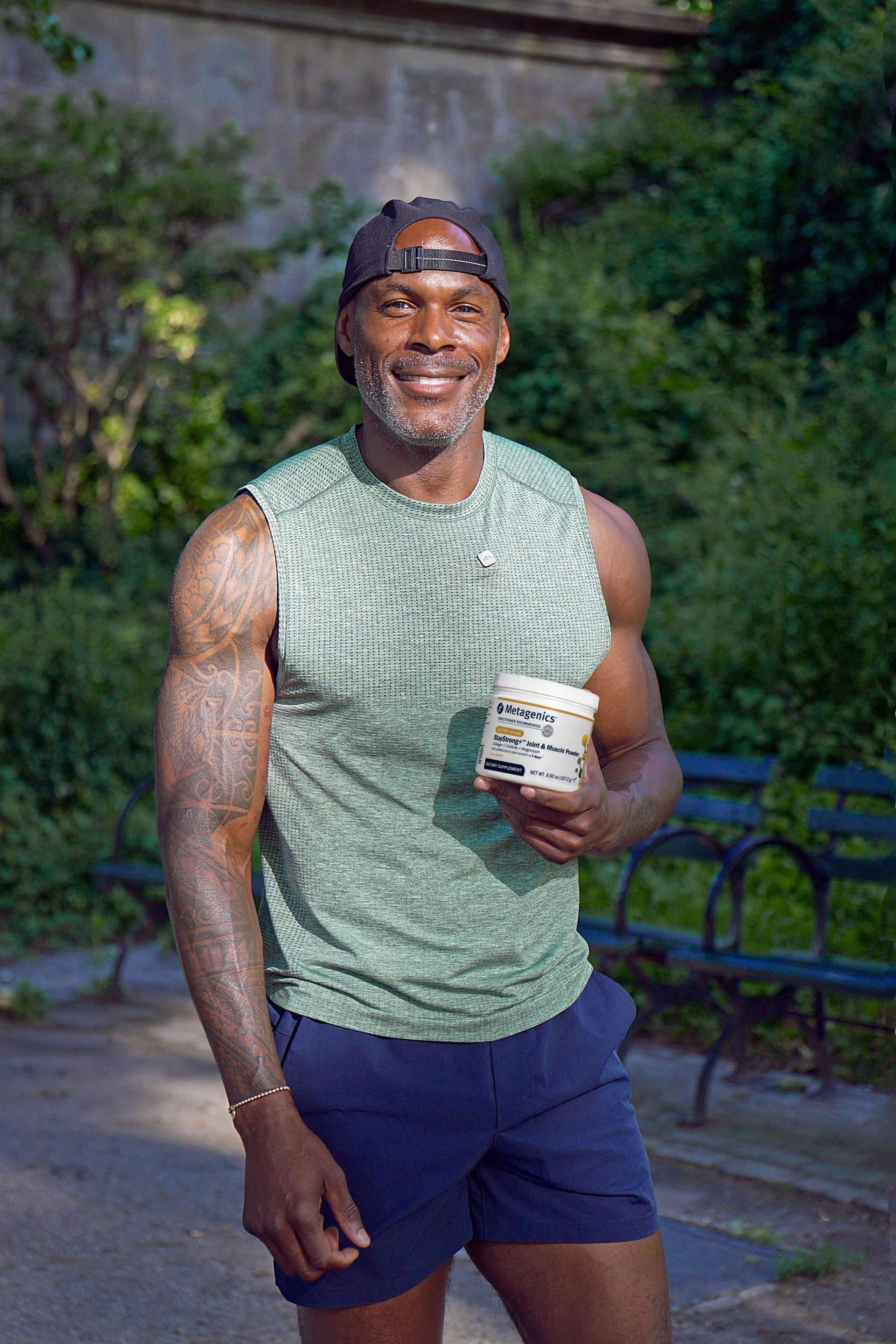 Adrian WIlliams holding supplements