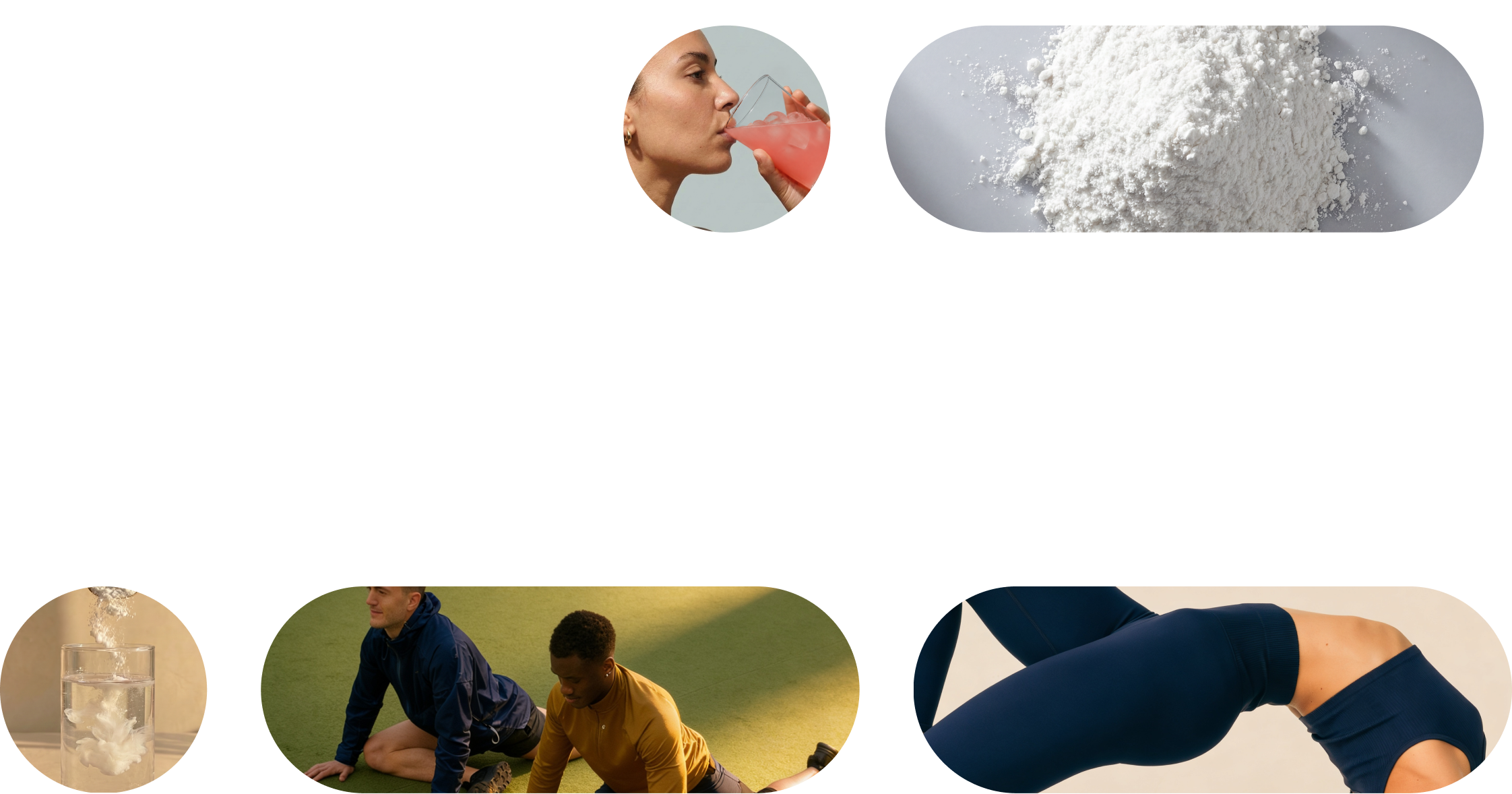 Lifestyle collage featuring Metagenics® StayStrong+ collagen, active adults, daily wellness routines, and clinically studied ingredients illustrating why people choose Metagenics.