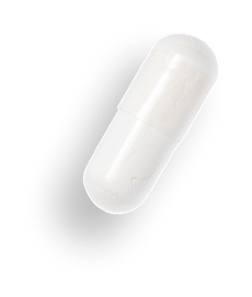 White capsule displayed next to text reading ‘For stress & focus’ and ‘Explore →’.