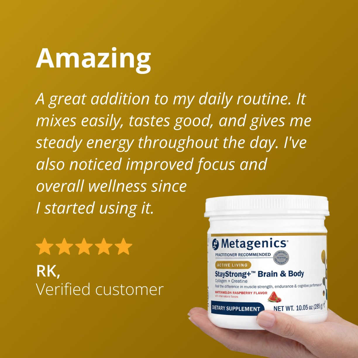 StayStrong+™ Brain and Body Collagen and Creatine Powder 4