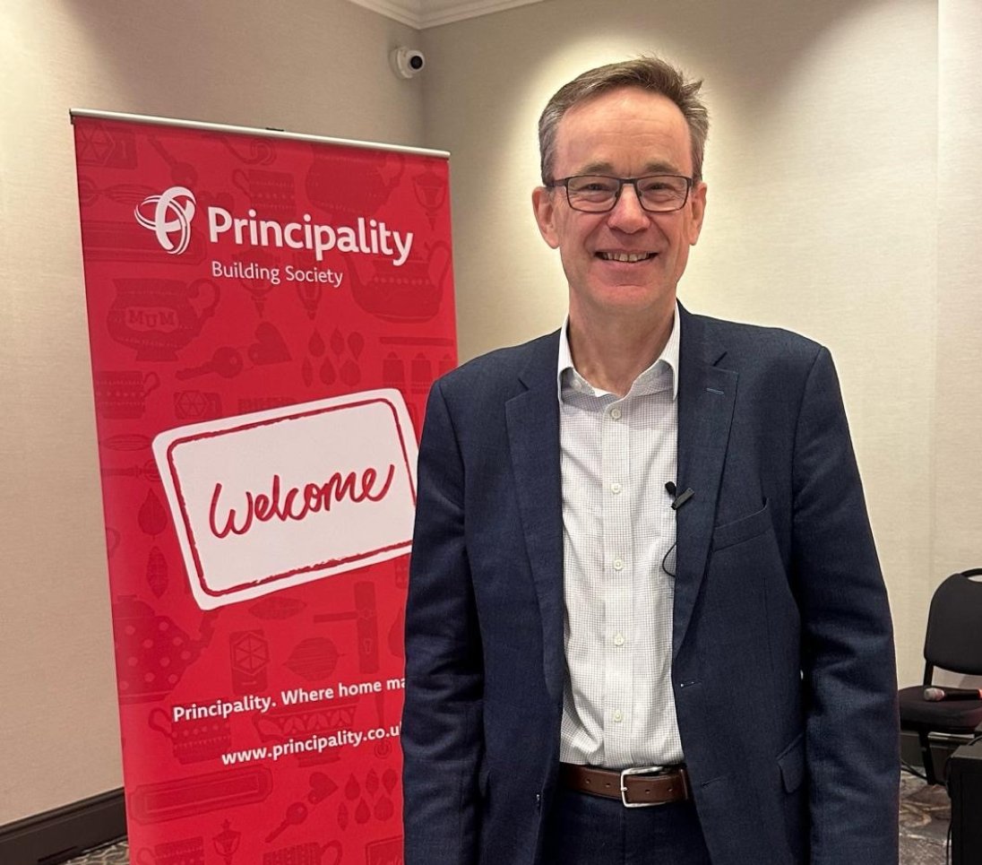 Photo of Board chair Simon Moore at Principality AGM