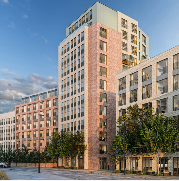 Property visualisation of Tigers Yard, a development of 182 co-living apartments.
