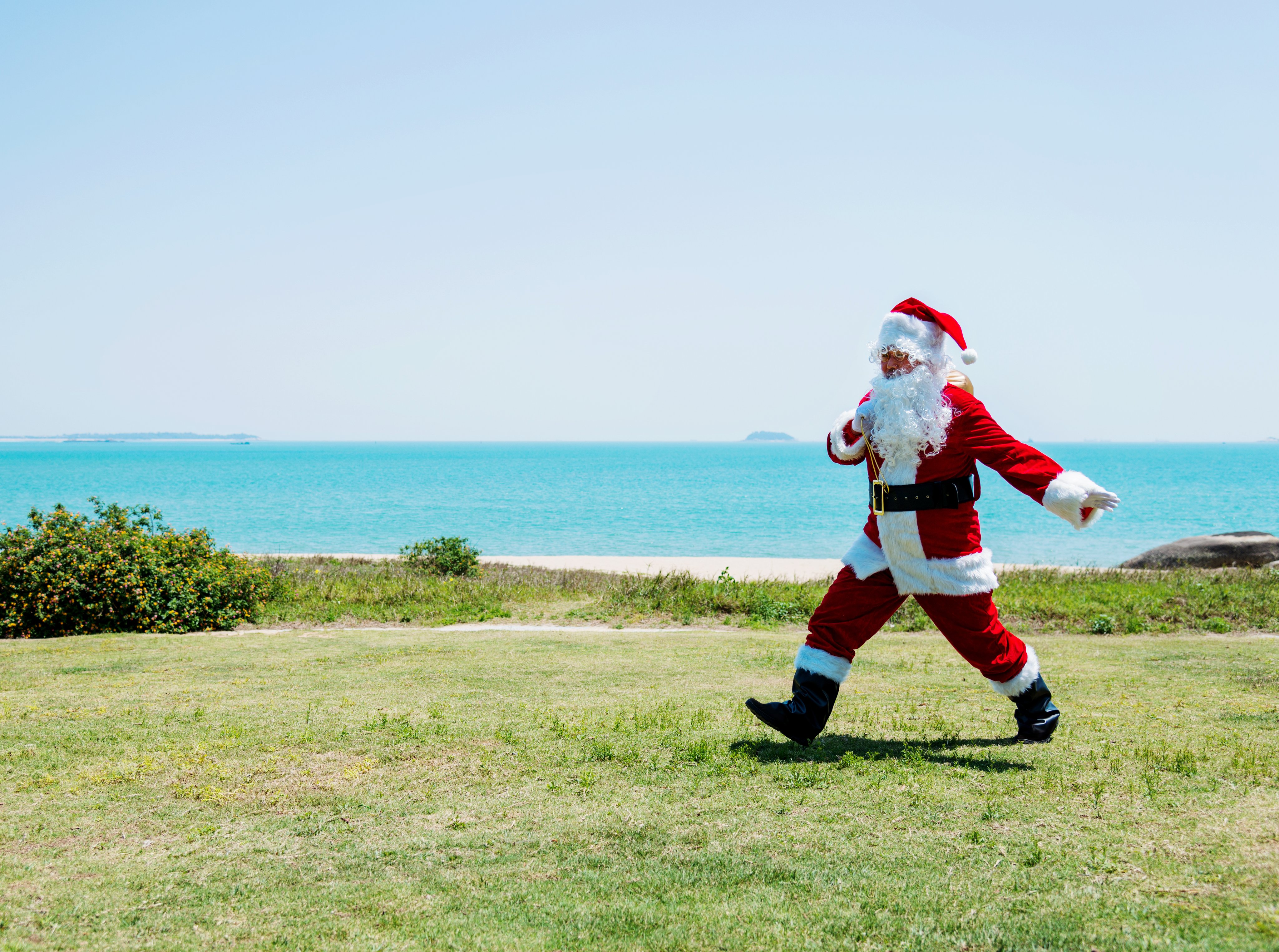 Santa on a holiday