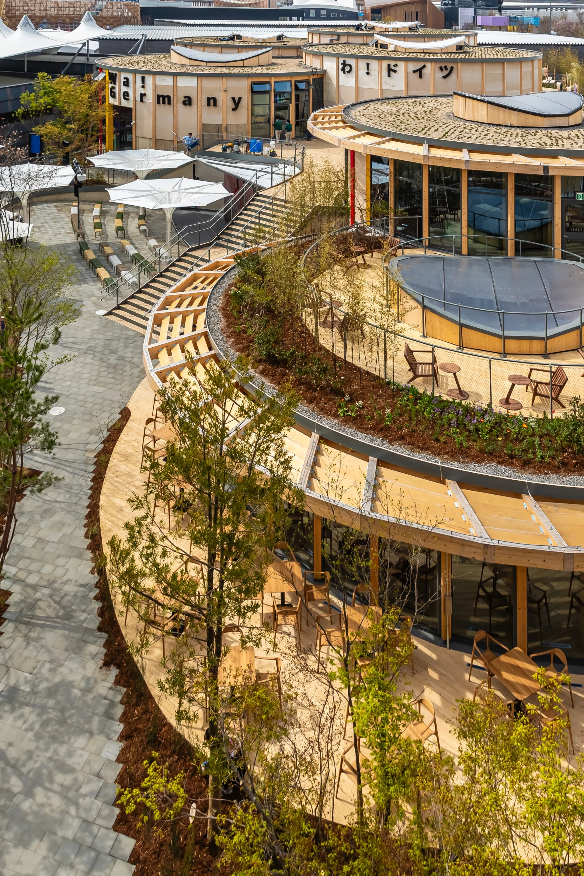 Pavilion exterior view day, Architecture, Restaurant