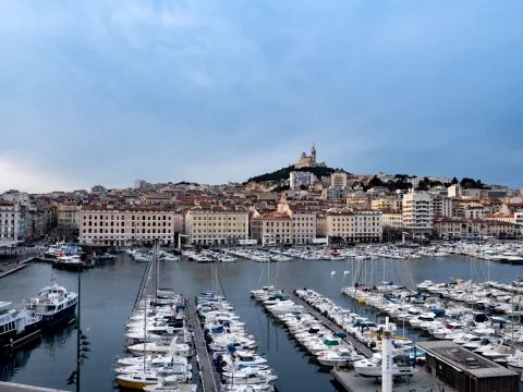 View of the harbour of Marseille.