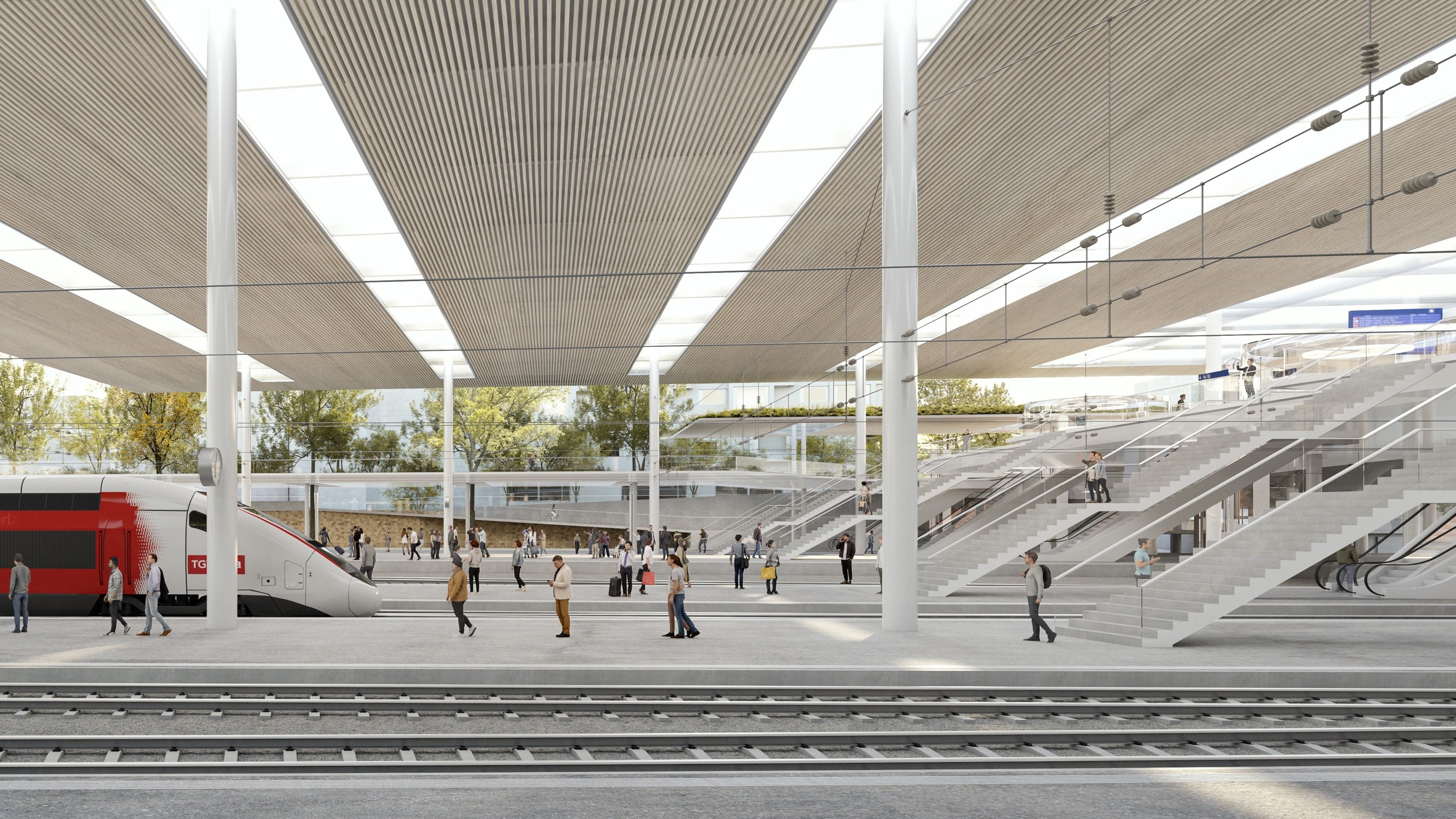 Der Westteil des Bahnhofs Basel SBB künftig gemäss Siegerprojekt.