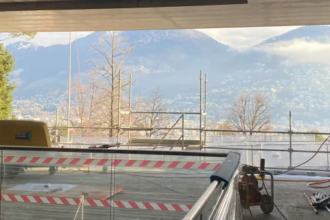 La futura finestra del sottopasso Besso con la vista sulla città