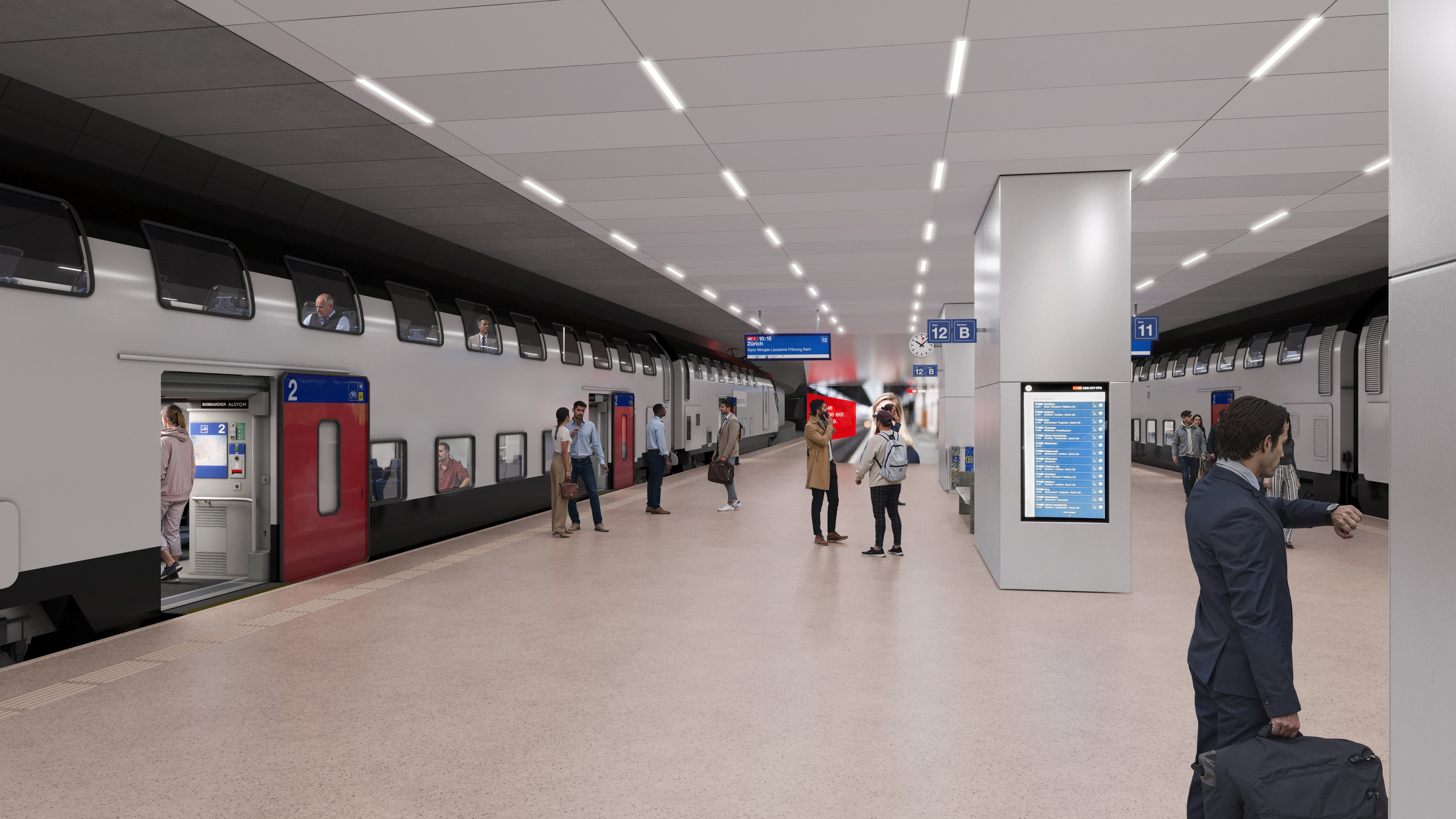 Gare souterraine de Genève: trois fois plus d’espace pour la clientèle