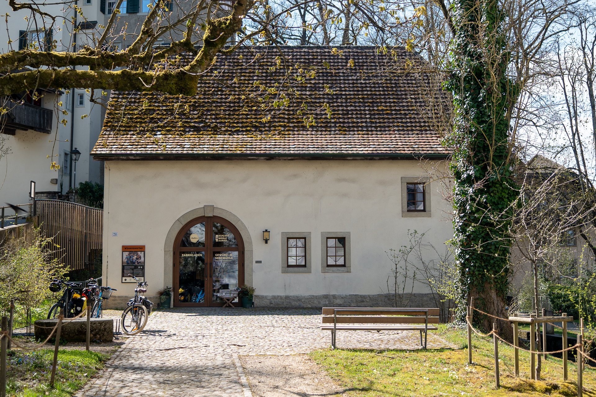 Fassade der alten Mühle.