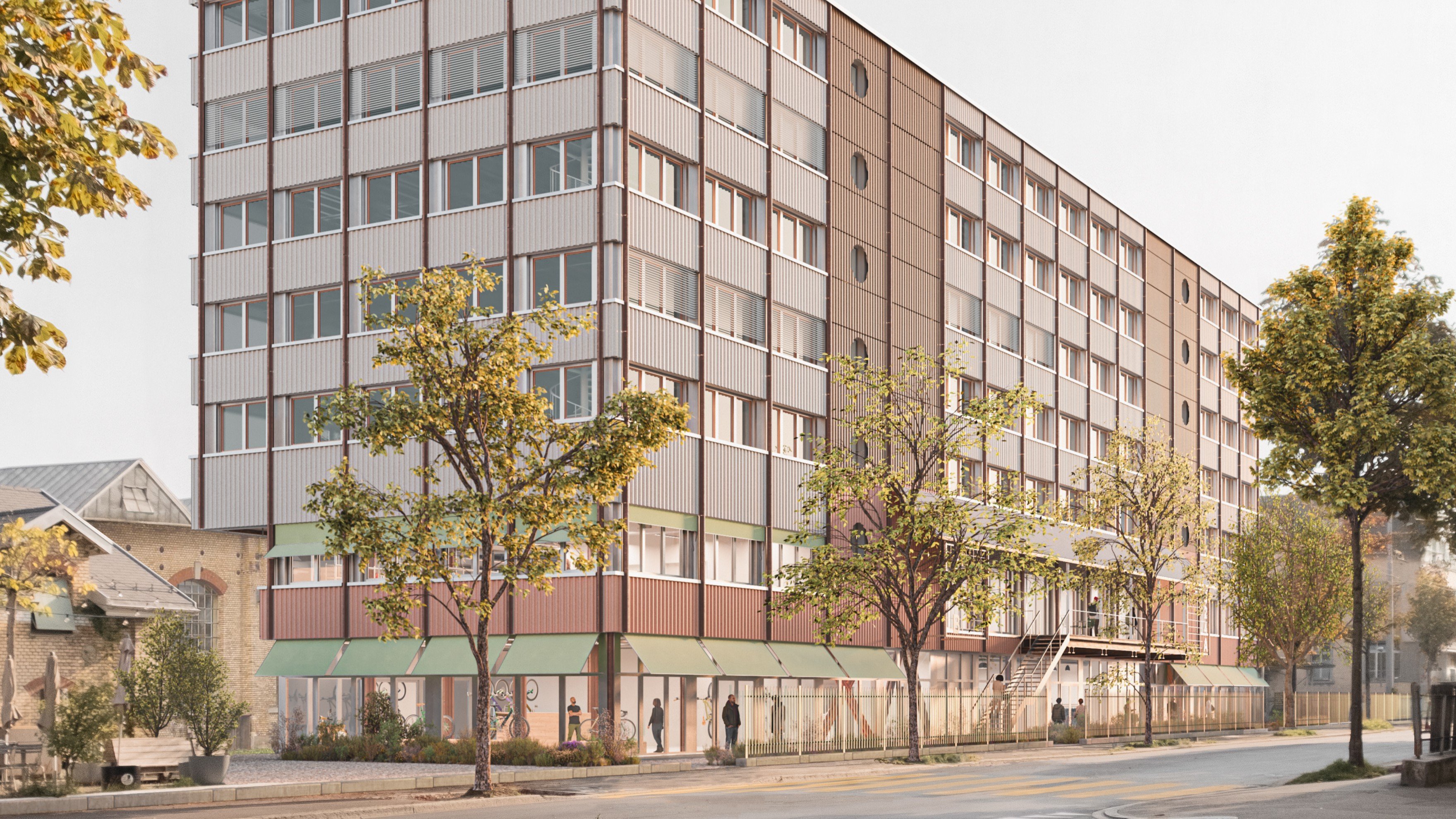 L’extérieur du bâtiment X de la Werkstadt Zürich.