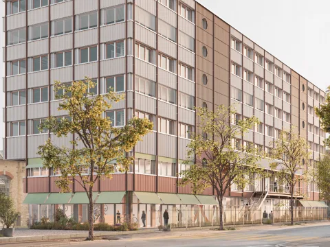 L’extérieur du bâtiment X de la Werkstadt Zürich.