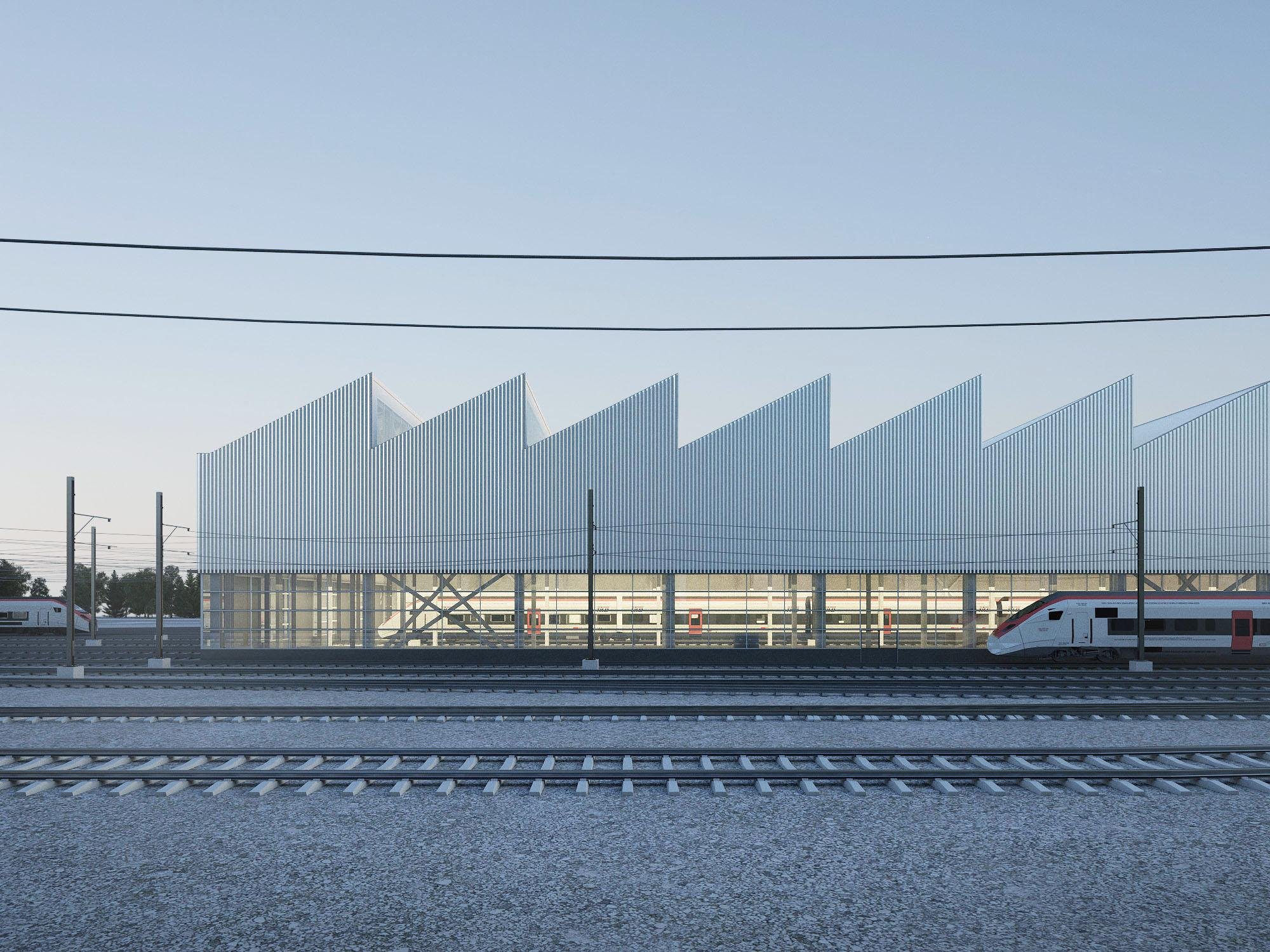 Pose de la première pierre des nouveaux ateliers industriels ferroviaires