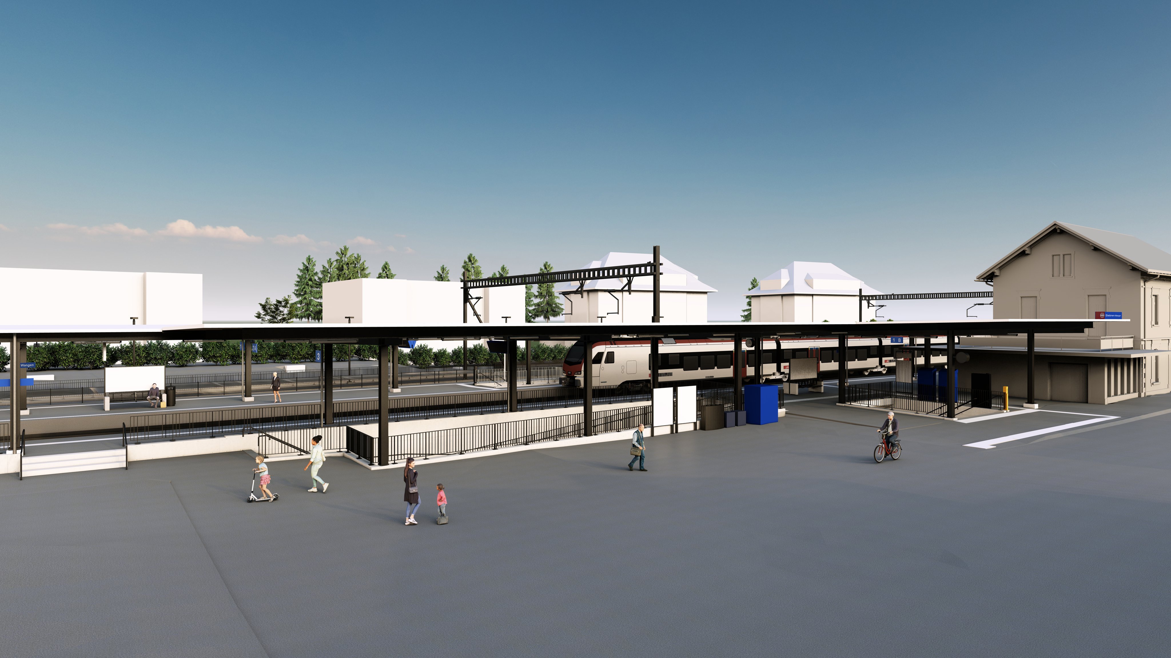 Visualisierung des Bahnhofs, wie er künftig ungefähr aussehen wird