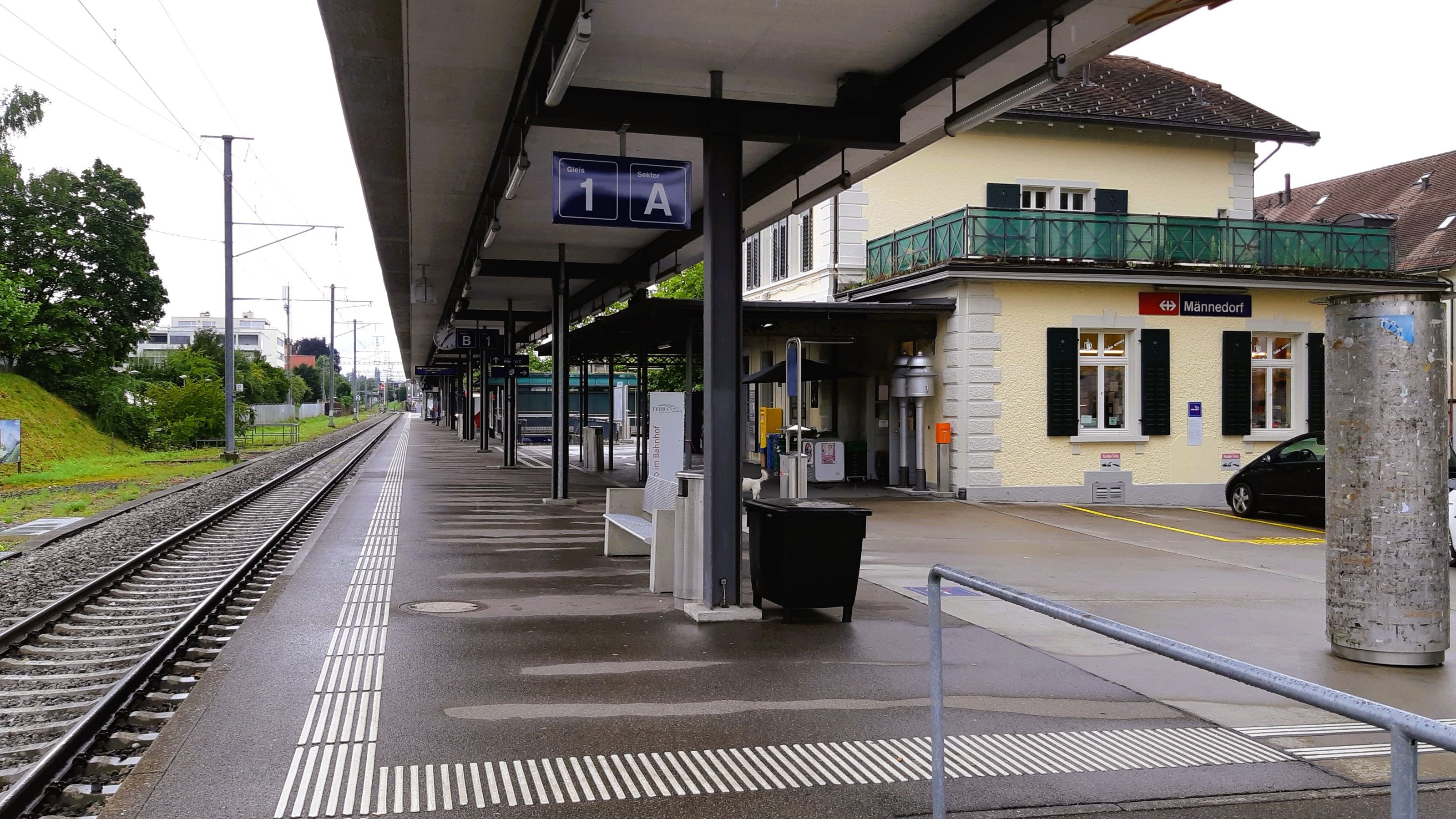 Der einspurige Bahnhof Männedorf wird ausgebaut.