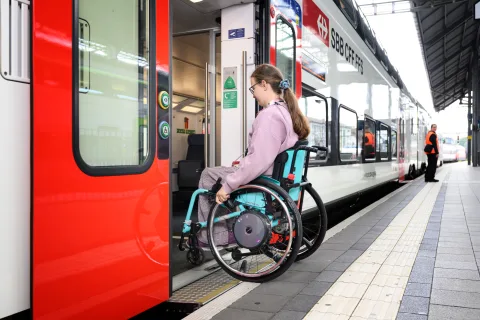 Stufenfreier Zugang zu den Zügen